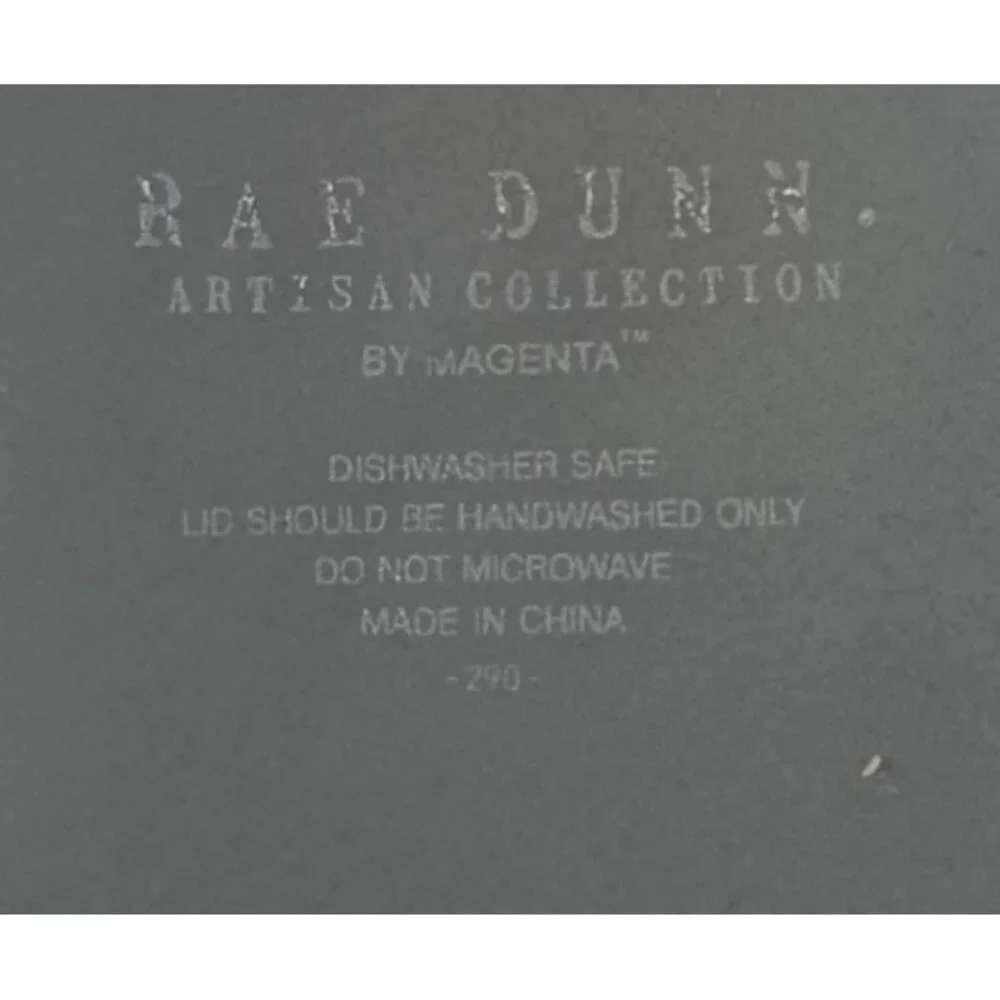 Rae Dunn Light Gray Ceramic BBQ Container Wooden Lid